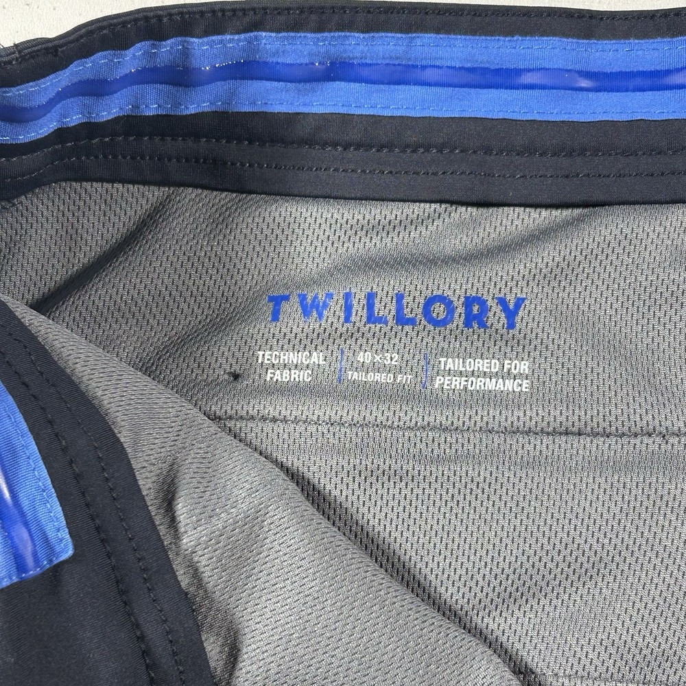 Twillory Mens Performance Tailored Fit Golf Stretch Chino Pants Navy 40x32 - Picture 5 of 10